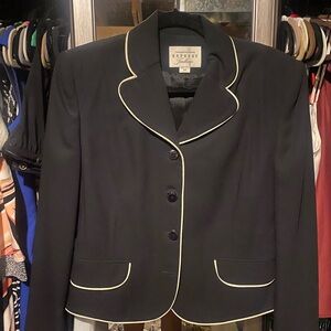 Express Black Blazer with White Trim